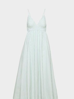 Babaton Mint and White Striped Maxi Dress